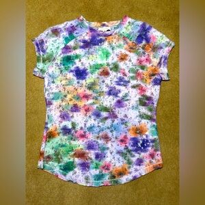 Anthropologie Pilcro stretch floral lace short sleeve shirt XS  NEW